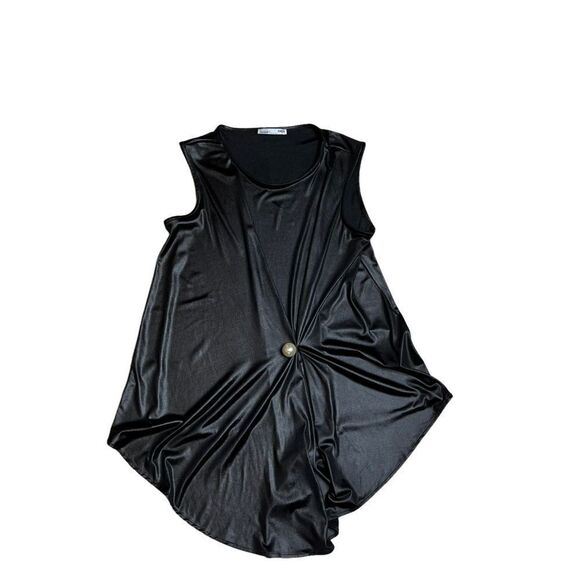 Zara huge pearl black sleeveless top - Picture 4 of 11